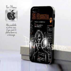 ED Sheeran Quotes Lyrics - Design for iPhone 5 Black Case