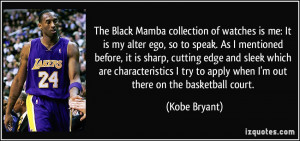 The Black Mamba collection of watches is me: It is my alter ego, so to ...