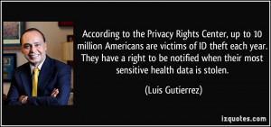 to the Privacy Rights Center, up to 10 million Americans are victims ...