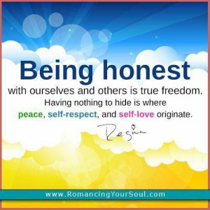 Being honest...
