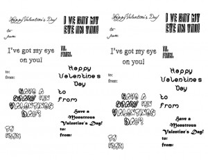 Monster Valentine's Day sayings and messages