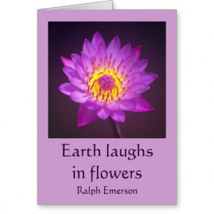 Purple Lotus Flower Card with quote