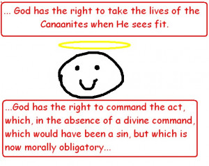 Stating the obvious, but if it was OK to kill babies then maybe it ...