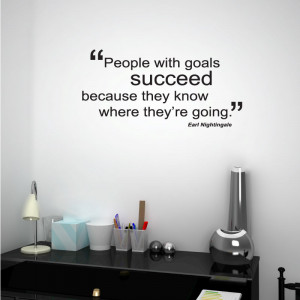 Goals lead to success wall quote