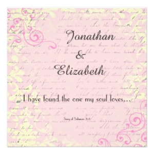 Vintage Romance with Bible Verse Wedding Personalized Invitations by ...