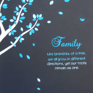 Quote On Canvas, Tree Painting, Family Sign, Large Painting Wall ...