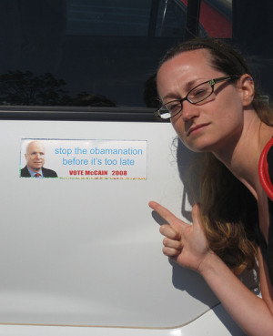 Pro Obama Bumper Stickers Pro-mccain bumper sticker