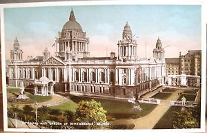 Irish-Postcard-BELFAST-CITY-HALL-Valentine-CarboColour-PM-quote ...