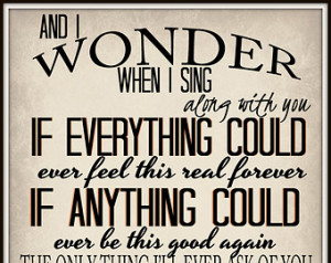 Foo Fighters song lyric art, Everlo ng song lyric print art, lyric Art ...
