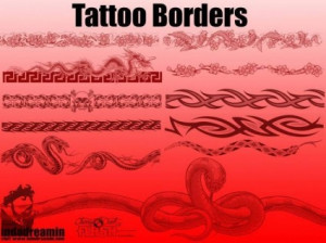 Tattoo Borders photoshop brushes 1.67MB