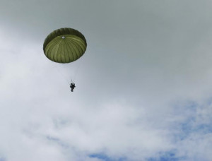 paratroopers st mere eglise france a paratrooper lands near the la ...