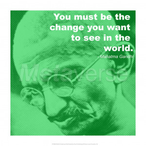 Gandhi - Change Quote art print