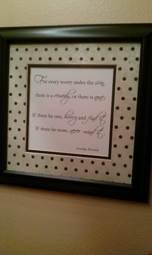 Quote I love on ambers bathroom wall