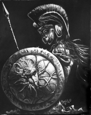 Athena Goddess of war by vintovnik
