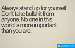 stand up for yourself quotes