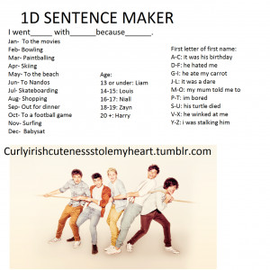 One Direction Sentences Tumblr