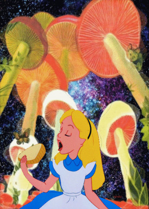 gif trippy psychedelic Alice In Wonderland mushrooms