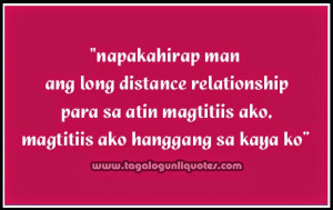 Long Distance Tagalog Relationship Quotes