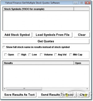 Yahoo! Finance Get Multiple Stock Quotes Software 7.0 Download