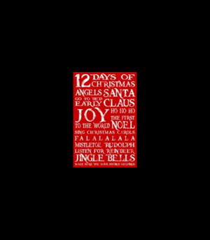 Homewares > Tea Towel - Christmas Sayings - Vintage Red - 70cm High