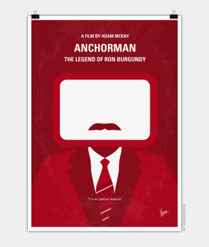 No278 My Anchorman Ron Burgundy minimal movie poster