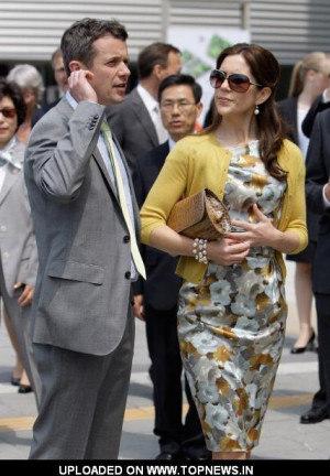 Prince Frederik of Denmark and Crown Princess Mary of Denmark visit at ...