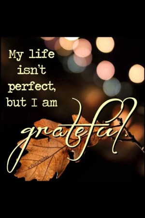 My life isn't perfect but I am Grateful