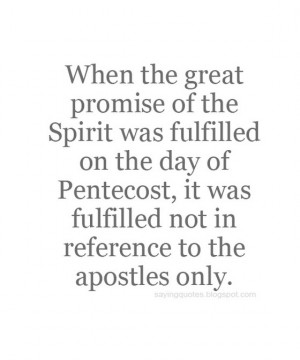 Quote about Pentecost Day