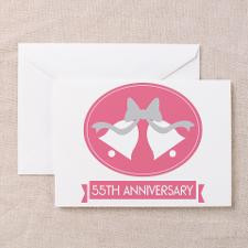 55th Wedding Anniversary Bells Greeting Card for