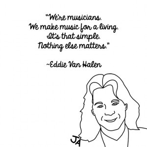 Eddie Van Halen Contemplates Fame, in Illustrated Form