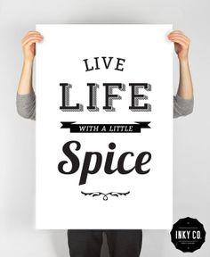... quote, Printable File, Vintage Retro Poster - Live life with a little