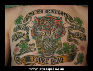 Irish Chest Tattoos For Men