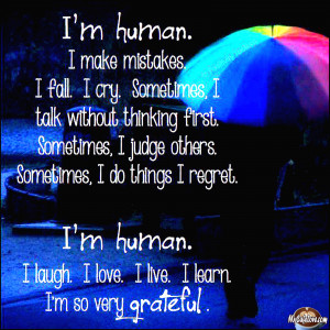am Human ~ heart touching quote image