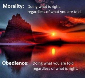 Morality vs obedience