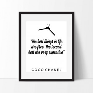 Coco Chanel Quote Art Print - Fashion Inspired Quote Art Print ...
