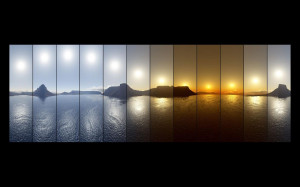 Nights with the midnight sun太陽が日が沈まない壁紙