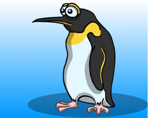 Funny Cartoon Emperor Penguin