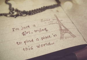 eiffel tower, girl, inspiration, life, lost, love, message, notebook ...