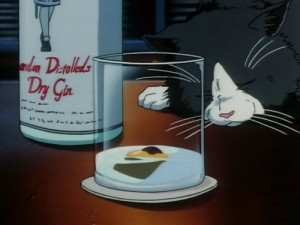 Spike tries to make a Prairie Oyster ...