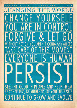 Gandhi's Top 10 Fundamentals for Changing the World