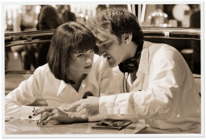 Quentin Tarantino with Uma Thurman – Pulp Fiction