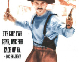 Doc Holliday, hand drawn...2-guns