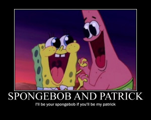 Patrick and Spongebob poster by okami-hato23