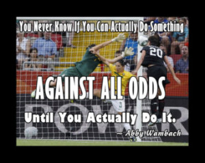 Soccer Poster Abby Wambach Olympic Soccer Photo Quote Wall Art Poster ...