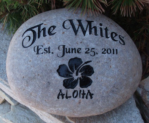 Engraved Memorial Garden Stone