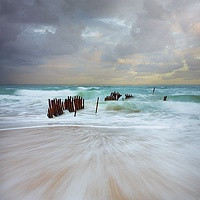 Dicky Beach, Sunshine Coast, Queensland some of the wreckage was still ...