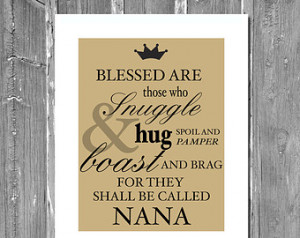 Instand Download // Personalized GRANDMA QUOTE // Typography NANA Gift ...