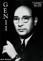 Bert Kalmar . Cover of Genii