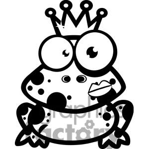 graphicsfactory.comBlack and white frog prince
