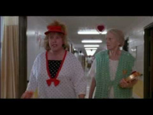 ... Jessica Tandy. Parking lot scene. 